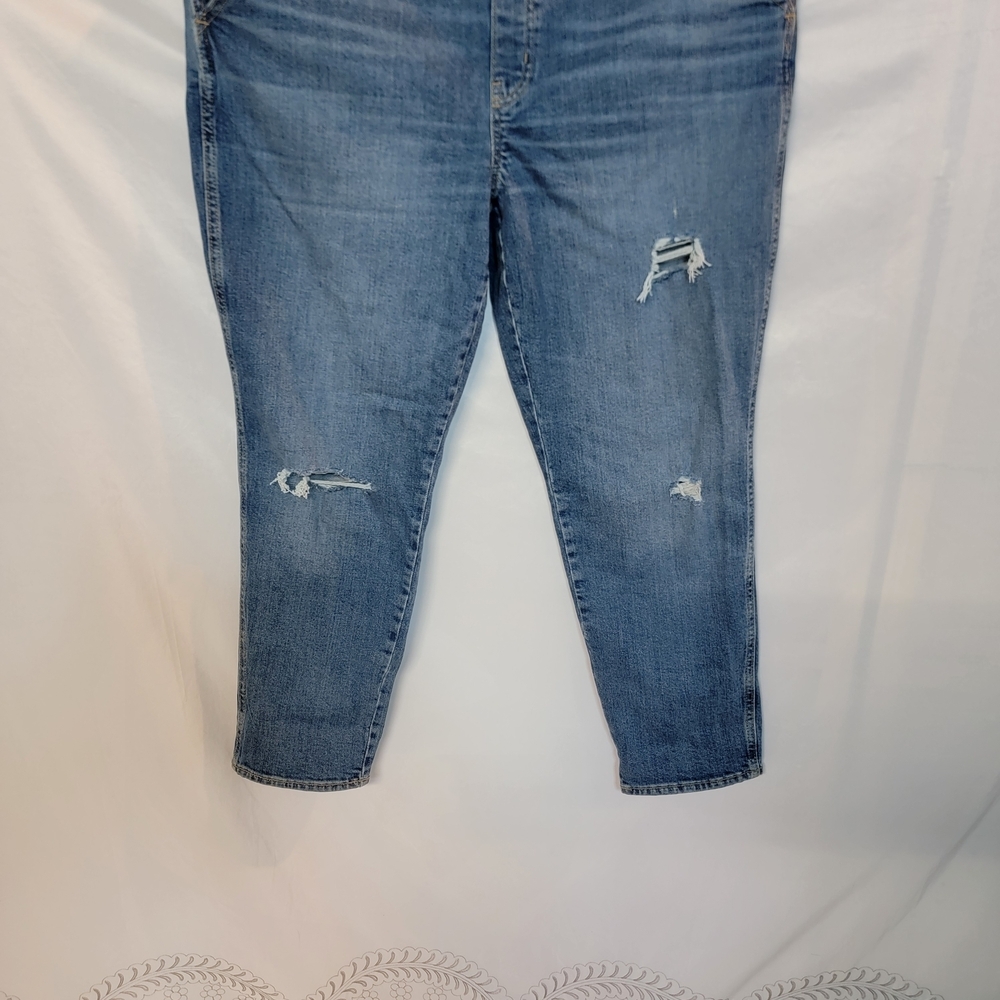 Old Navy Women's Blue Jean Overalls Size 16 - Picture 3 of 11